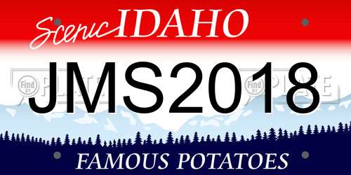 JMS2018 Idaho License Plate