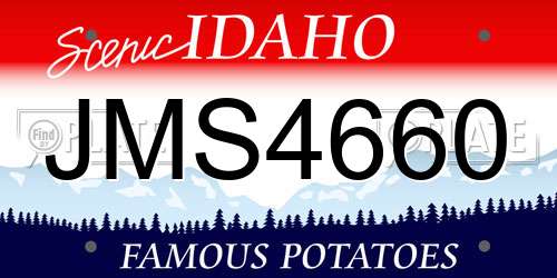 JMS4660 Idaho License Plate