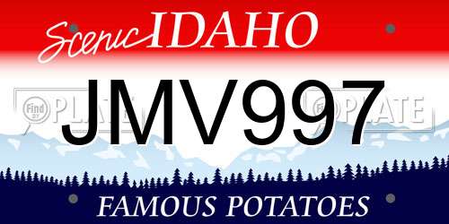 JMV997 Idaho License Plate
