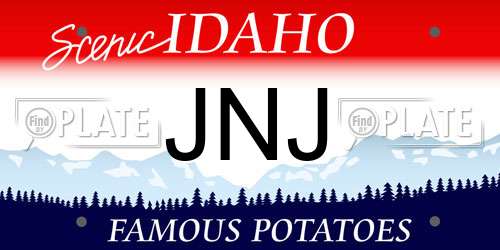 JNJ Idaho License Plate