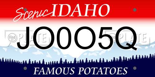 JO0O5Q Idaho License Plate