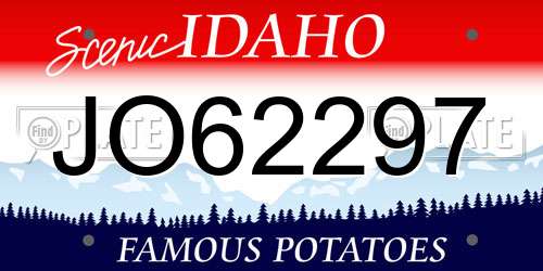 JO62297 Idaho License Plate