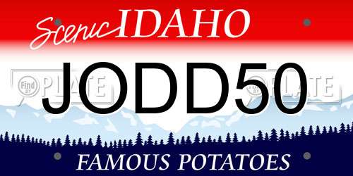 JODD50 Idaho License Plate