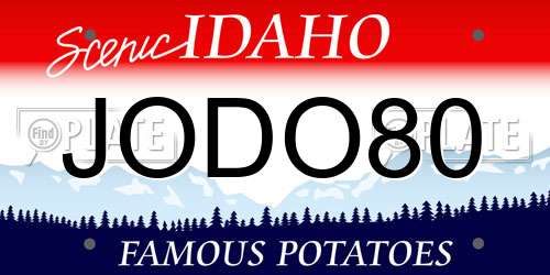 JODO80 Idaho License Plate