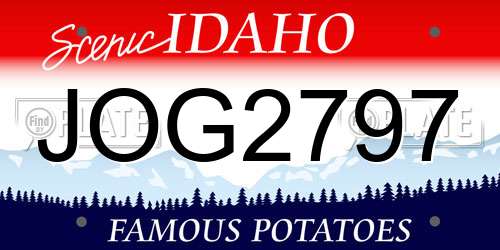 JOG2797 Idaho License Plate