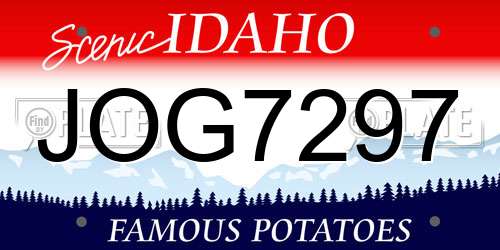 JOG7297 Idaho License Plate