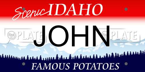 JOHN Idaho License Plate