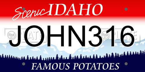 JOHN316 Idaho License Plate