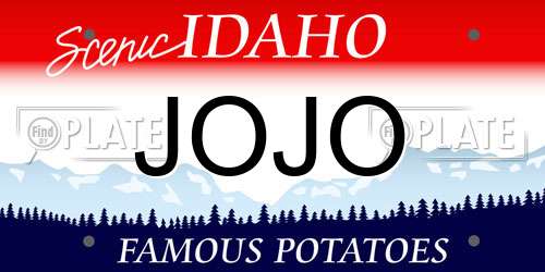 JOJO Idaho License Plate