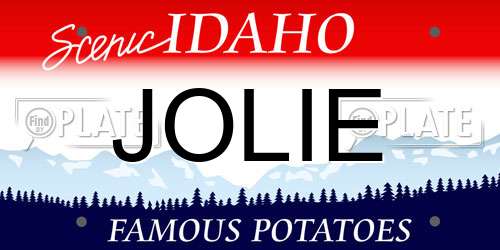 JOLIE Idaho License Plate