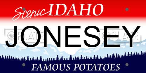 JONESEY Idaho License Plate