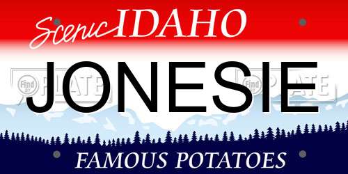 JONESIE Idaho License Plate