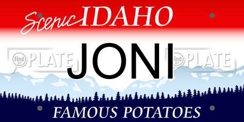 JONI Idaho License Plate