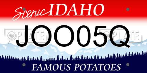 JOO05Q Idaho License Plate