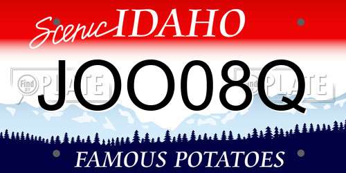 JOO08Q Idaho License Plate