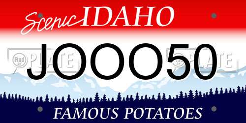 JOOO50 Idaho License Plate