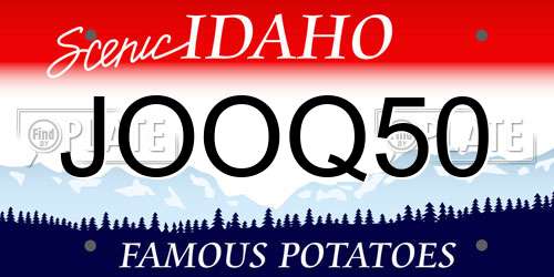 JOOQ50 Idaho License Plate