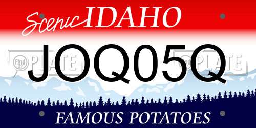JOQ05Q Idaho License Plate