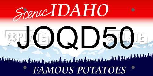 JOQD50 Idaho License Plate