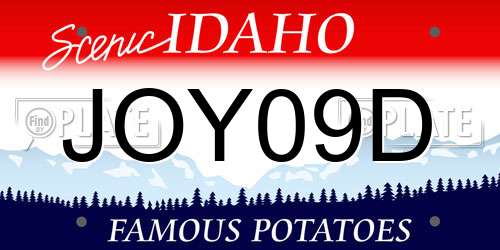 JOY09D Idaho License Plate