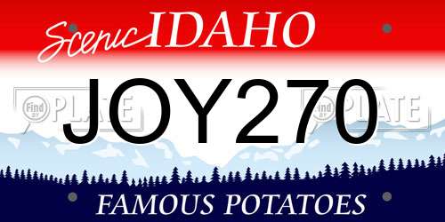 JOY270 Idaho License Plate