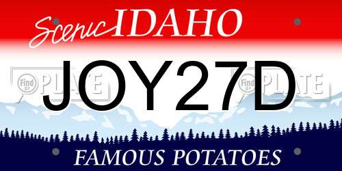 JOY27D Idaho License Plate