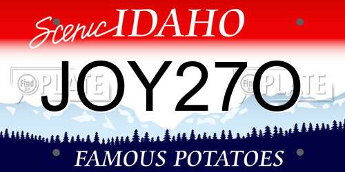 JOY27O Idaho License Plate