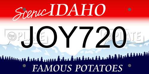 JOY720 Idaho License Plate