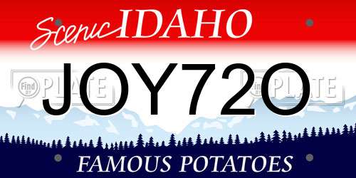 JOY72O Idaho License Plate