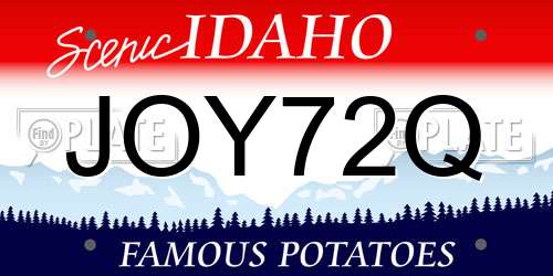 JOY72Q Idaho License Plate