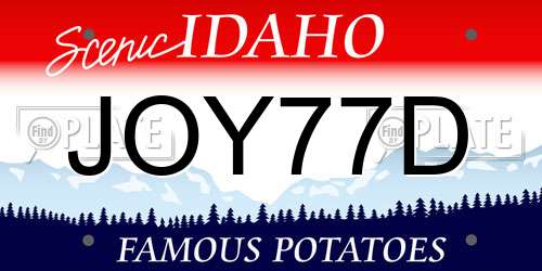 JOY77D Idaho License Plate