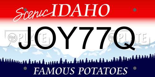 JOY77Q Idaho License Plate