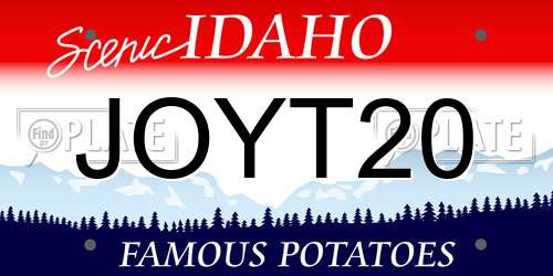 JOYT20 Idaho License Plate