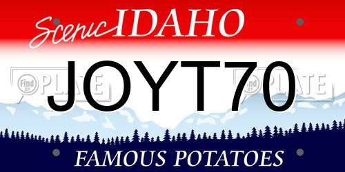 JOYT70 Idaho License Plate