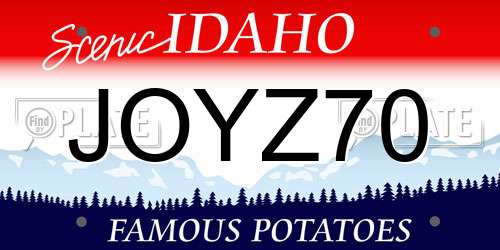 JOYZ70 Idaho License Plate