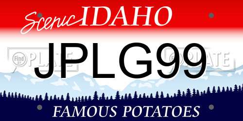 JPLG99 Idaho License Plate