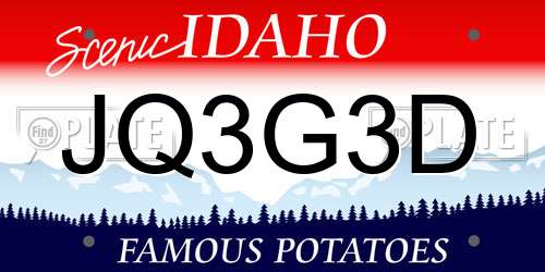 JQ3G3D Idaho License Plate