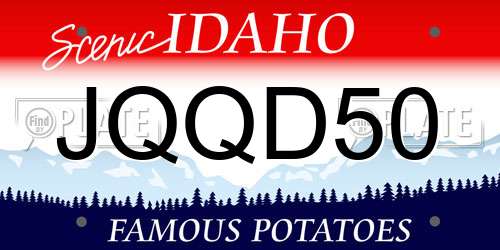 JQQD50 Idaho License Plate