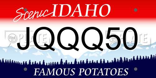 JQQQ50 Idaho License Plate