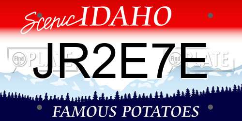 JR2E7E Idaho License Plate