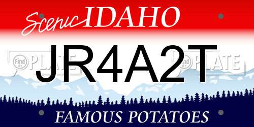 JR4A2T Idaho License Plate