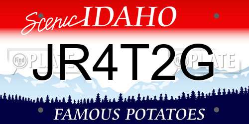JR4T2G Idaho License Plate