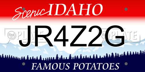 JR4Z2G Idaho License Plate