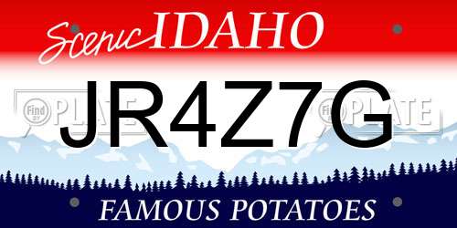 JR4Z7G Idaho License Plate