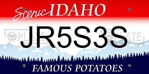 JR5S3S Idaho License Plate