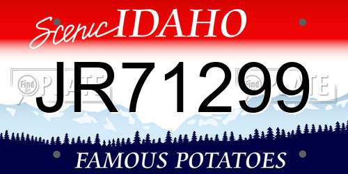 JR71299 Idaho License Plate