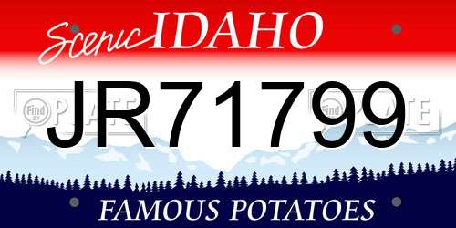 JR71799 Idaho License Plate