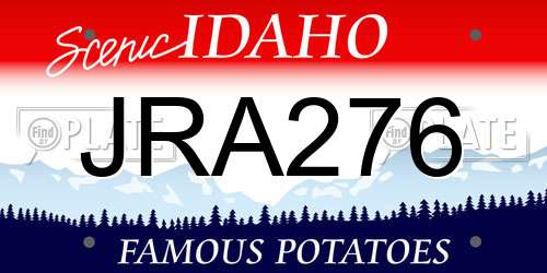 JRA276 Idaho License Plate