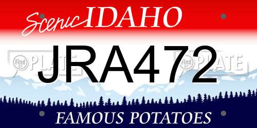 JRA472 Idaho License Plate