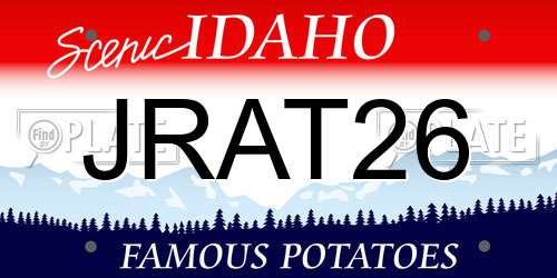 JRAT26 Idaho License Plate